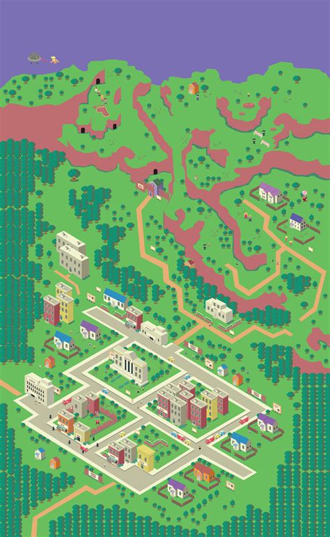 travel charm earthbound|earthbound onett map.